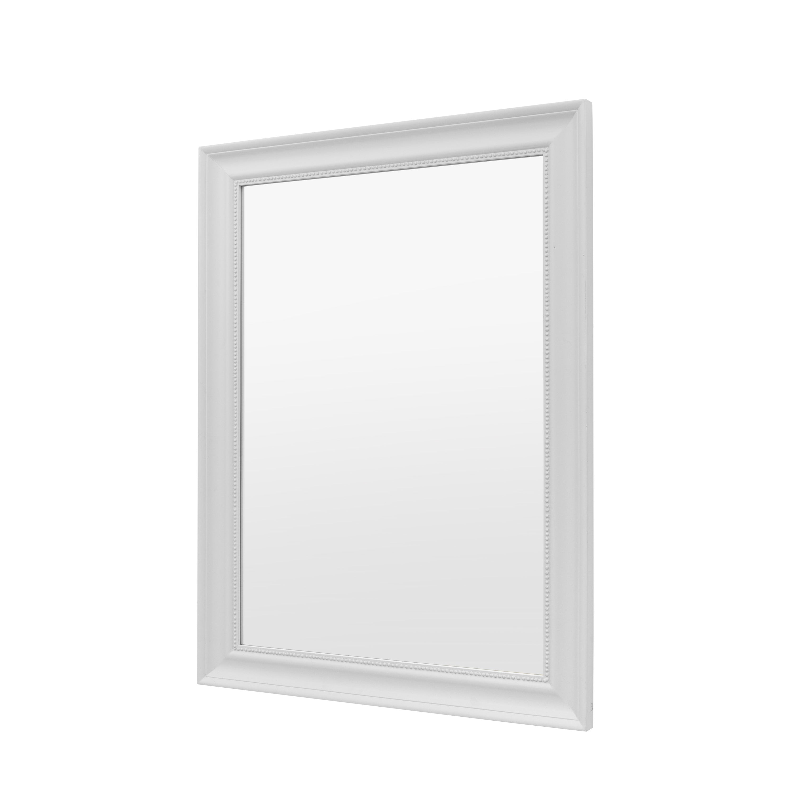 Iowa Stone White Rectangle Wall Mirror Large